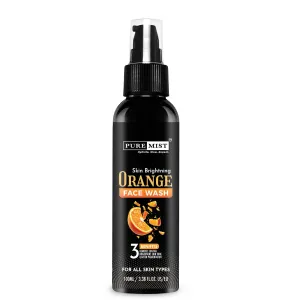 Tan Removal Vitamin C Orange Face Wash, Oil-Free Benzoyl Peroxide Face Cleanser For Glowing & Brightening Remove Dull Skin for Men and Women