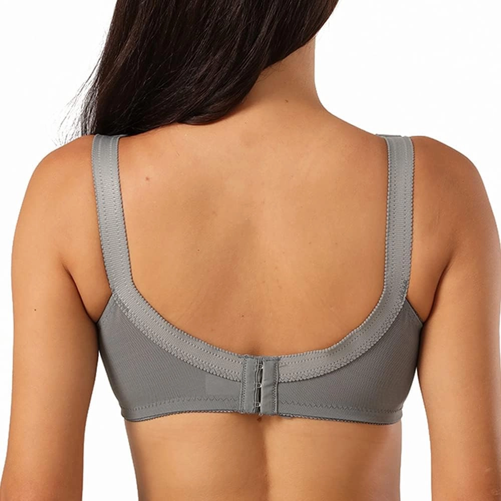 TELIMUSSTO Women's Floral Lace Bra Plus Size Firm Hold Non Wired Non Padded Full Coverage Minimizer