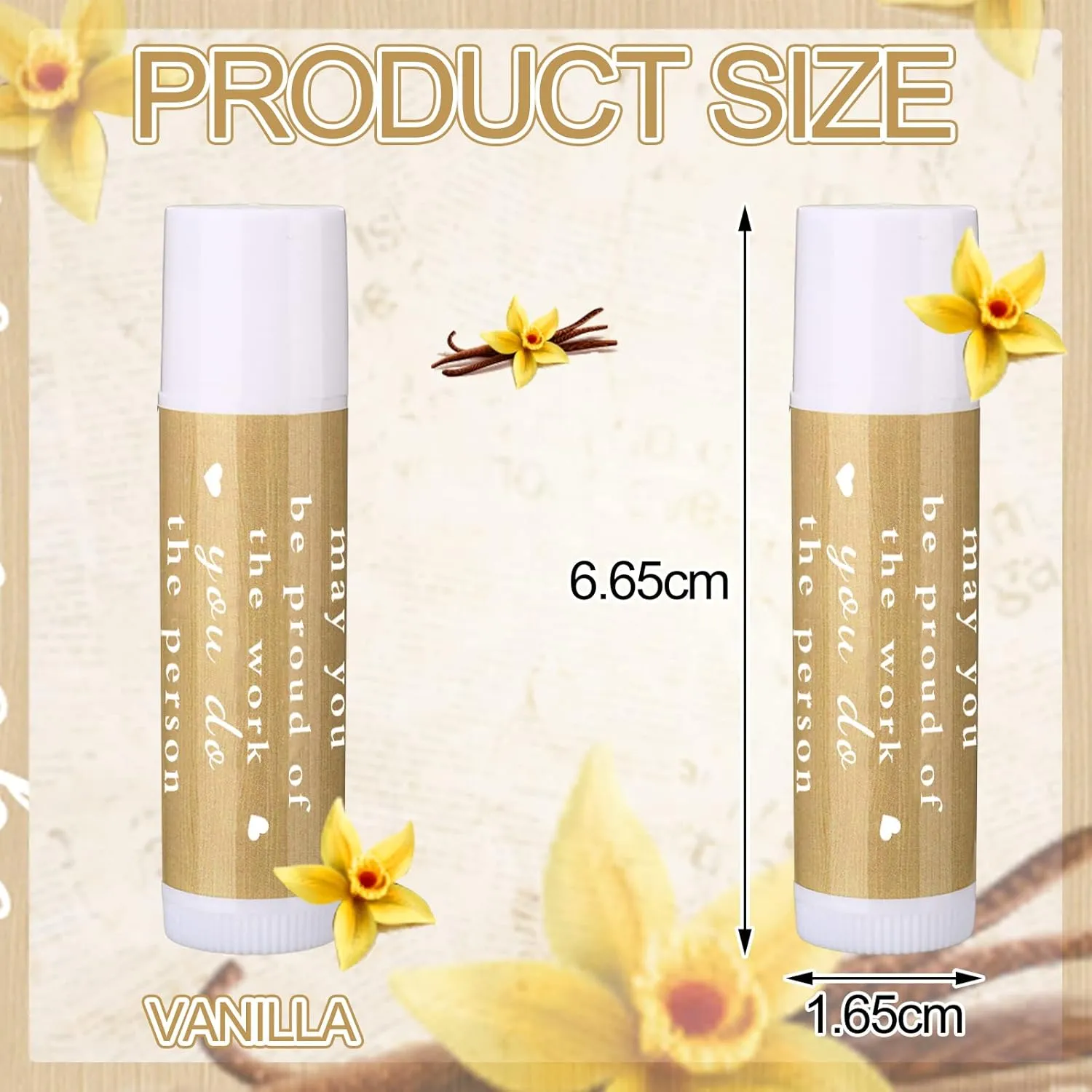 Thank You Gifts for Coworker Lip Balm Bulk Set Inspirational Appreciation Gifts Leaving Farewell Gifts Vanilla Ingredients Lips Care Products for Friends Teacher Worker Employee(72 Pcs)