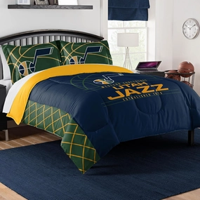 The Northwest Company Officially Licensed NBA Utah Jazz Reverse Slam Full/Queen Comforter and 2 Sham Set, Navy (1NBA/84900/0027/RET)