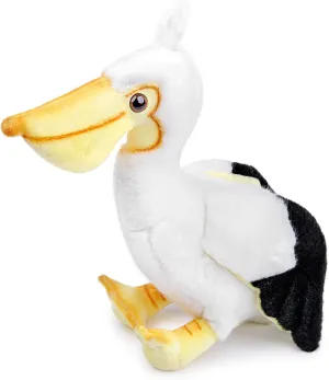 Tiny Heart Simulation Pelican Stuffed Animal Plush Toy 13.77inch Super Soft and Realistic Bird for Kids Boys Girls Home Decor Collection