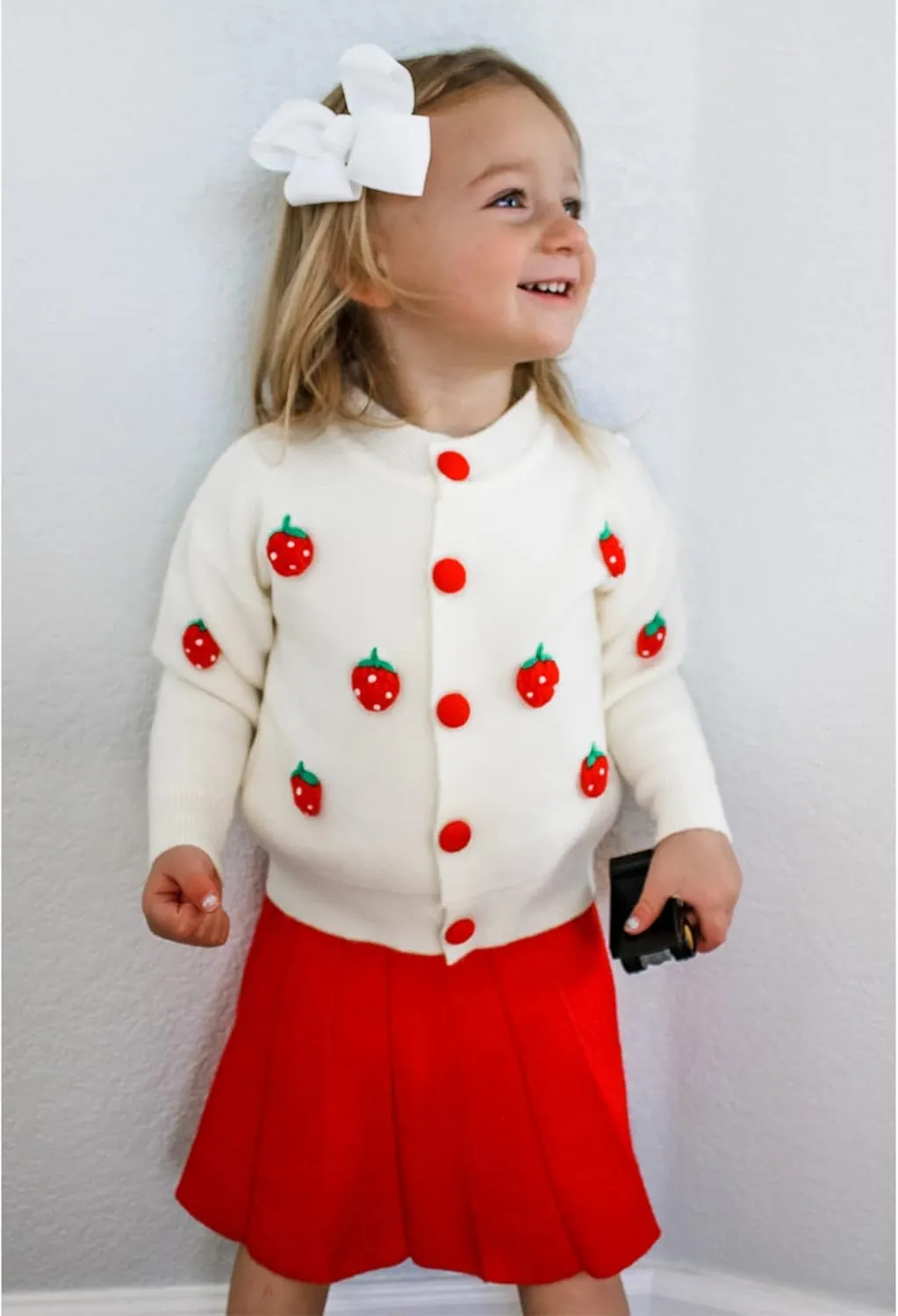 Toddler Baby Girls Fall Outfits Long Sleeve Knitted Sweater Tops Pleated Mini Skirt Set Autumn Winter Clothes Set