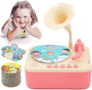 Toddler Phonograph with 99 Cards, Kids Record Player, Story & Music Player, Toddler Music Player, Educational Phonograph for Boys and Girls Age 3 , Kids Toys for Early Learning , Age 3 