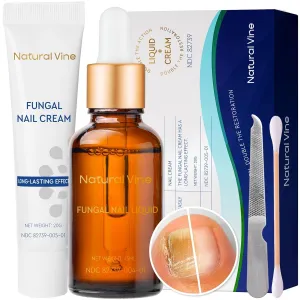 Toenail Fungus Treatment Extra Strength: Nail Fungus Treatment for Toenail and Fingernails - Fungus Nail Treatment Liquid 15ML and Anti-fungal Nail Repair Cream 20g Plant Extract Ingredients
