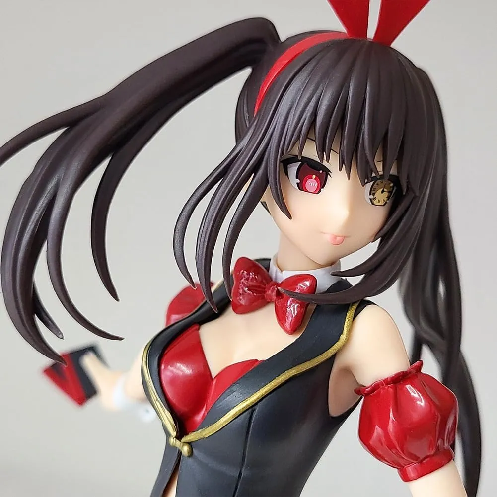 Tokisaki Kurumi Figurine Bunny Girl Figure Model 8.66" Standing Pose Anime Action Figures Tokisaki Kurumi Statue Collectibles Desktop Display