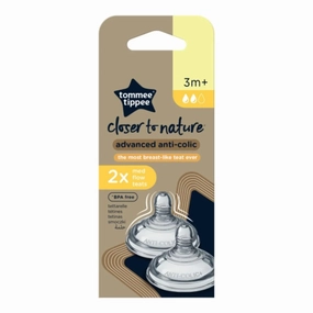 Tommee Tippee Closer to Nature Medium Flow Teats (Pack of 2)