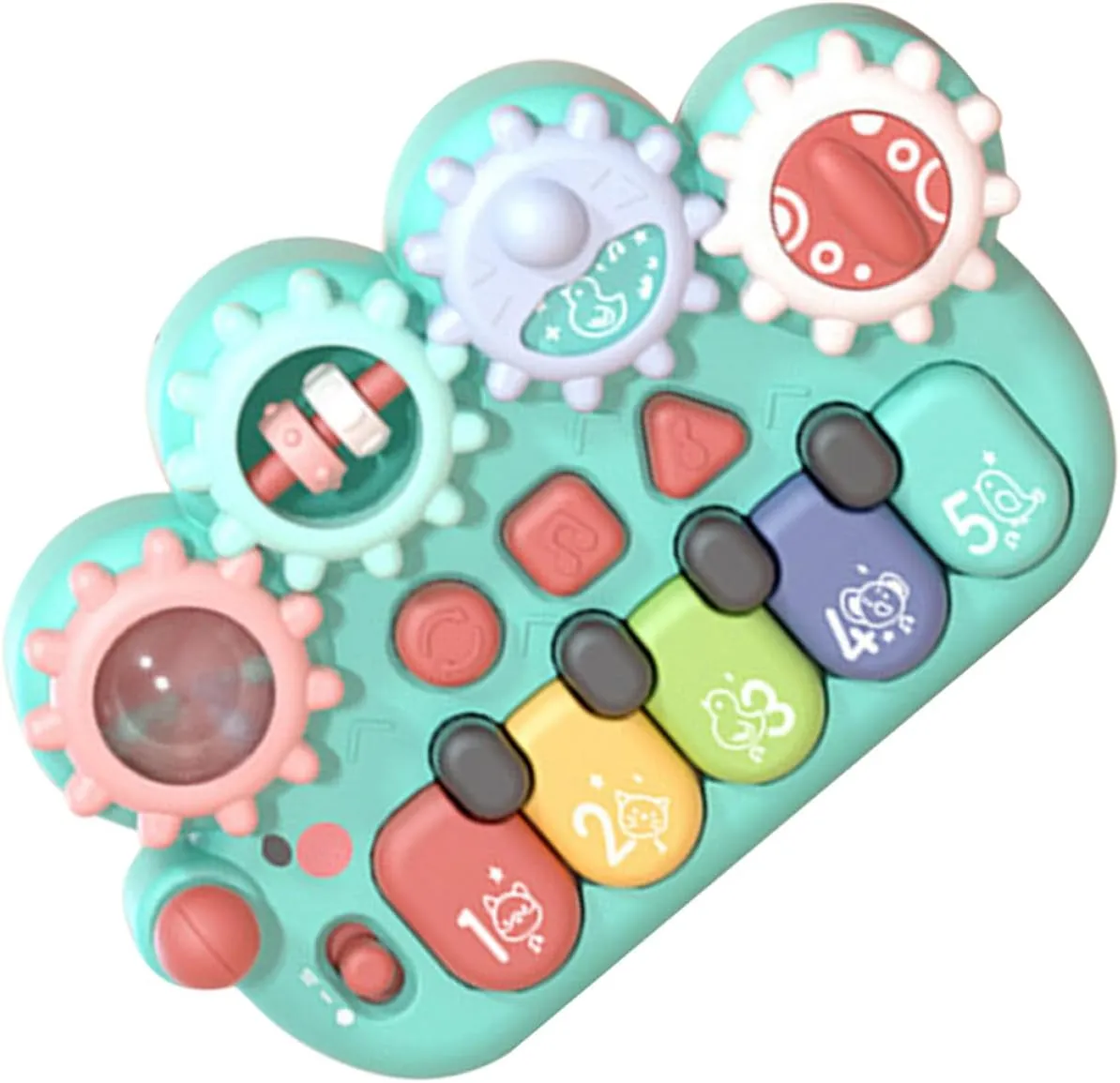 Totority Electric Musical for Fun Cartoon Animal Shape Lightweight Portable Design Develops Hand Eye Coordination and Hearing Skills Present for Indoor and Outdoor Play Battery Not Included