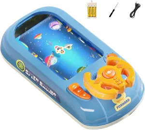 Toy Steering Wheel with Music ＆ Sound 200 Levels Baby Car Racing Toy Interactive Baby Steering Wheel for 3  Years Old Boys Girls, Style 2