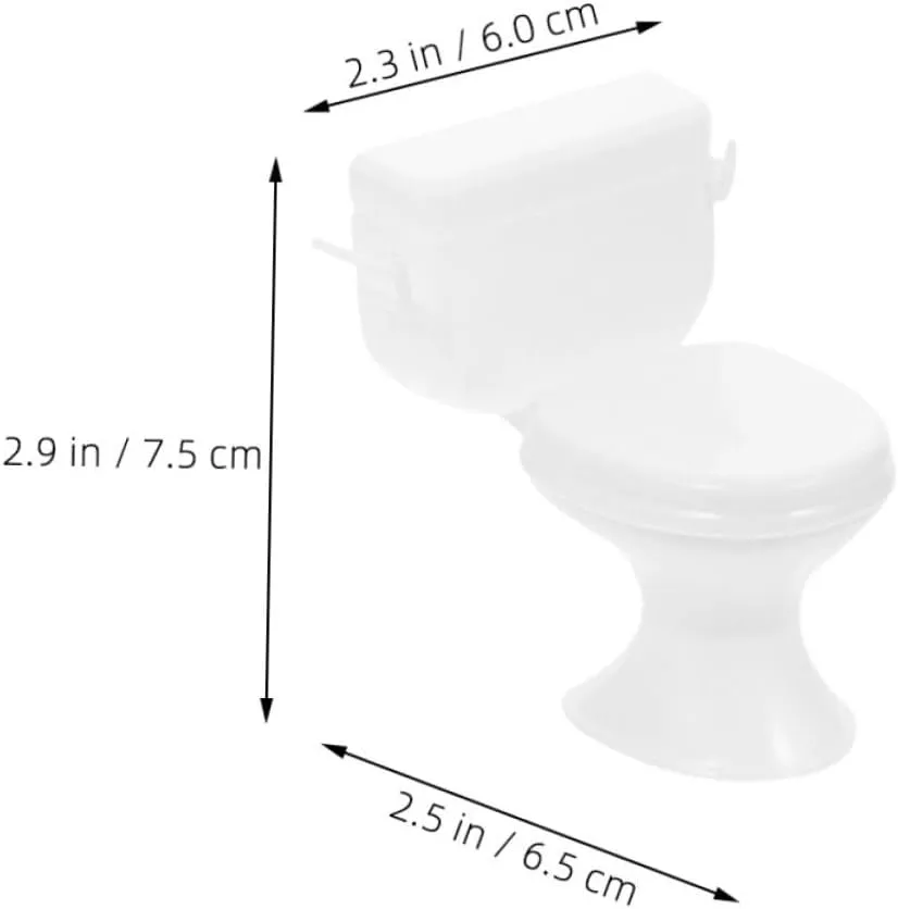 TOYANDONA 15pcs Miniature Toilet Model Dollhouse Bathroom Accessories Realistic Plastic Furniture for Fairy House Decoration for Teens and Craft Enthusiasts