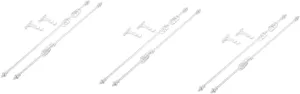TOYANDONA 5 Sets Dollhouse Mini Curtain Pole White Rod Set Decorative Mini Tool Toy Models