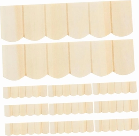 TOYANDONA 36pcs Miniature Tiles for Dollhouses Unfinished Miniature Garden Ornaments and Wooden Roofing Tiles for Creative Play and Decoration