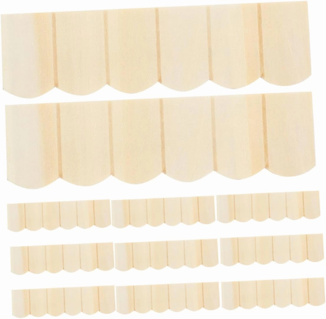 TOYANDONA 36pcs Miniature Tiles for Dollhouses Unfinished Miniature Garden Ornaments and Wooden Roofing Tiles for Creative Play and Decoration