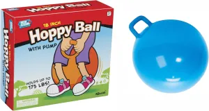 Toysmith Playground Classics, Hoppy Ball, 18" Ride-On Bounce Ball, For Boys & Girls Ages 3  , Blue