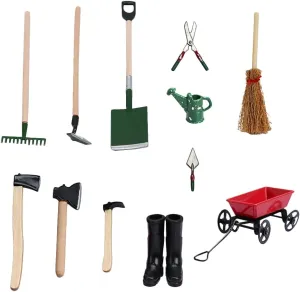 Toyvian 1 Set Model Farm Tools Miniature Farm Tools Mini Farm Shovels Rakes Toys Tools Dollhouse Farming Tools Miniatures Mini Toy Dollhouse Farm Tools Plant Garden Tools