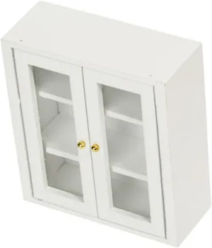 Toyvian 2pcs Scale Dollhouse Bathroom Hanging Cabinet Micro Furniture Decor for Mini House Display for DIY Projects and Creative Interiors