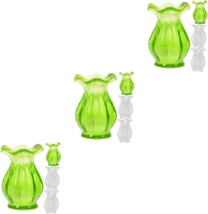 Toyvian 5sets Miniature Vase Simulation Planter Decor for Dollhouse Vase Crafts for Decorations House Accessories 4pcs*5