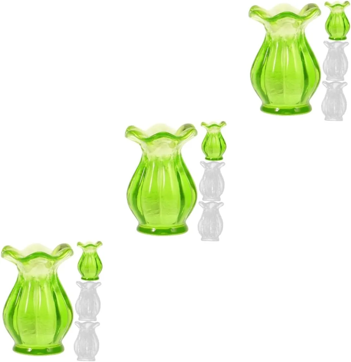Toyvian 5sets Miniature Vase Simulation Planter Decor for Dollhouse Vase Crafts for Decorations House Accessories 4pcs*5