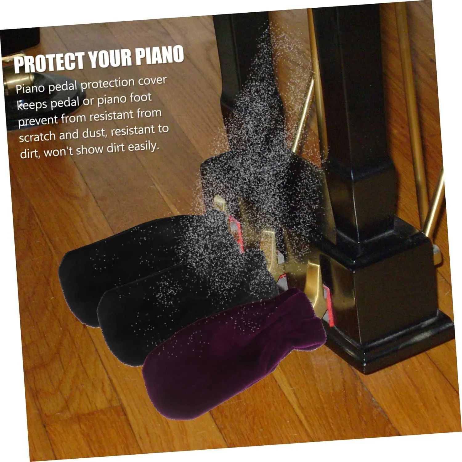 Toyvian Sets Piano Foot Sustain Pedal Sleeves Protective Covers for Piano Accessories Lightweight Portable and Easy to Clean