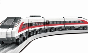 Train Building Blocks Sets STEM Model Toys Building Mini Bricks Kits with Train Tracks DIY Construction Educational Gift 500pieces for 8  Kids (High Speed Railway)
