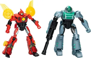 Transformers EarthSpark Cyber-Combiner Terran Twitch and Robby Malto Robot Action Figures, Interactive Toys for Boys and Girls Ages 6 and Up