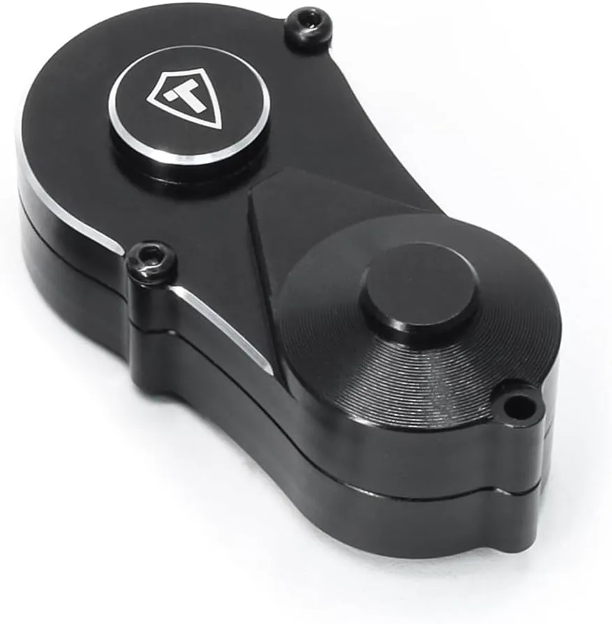 TREAL Aluminum 7075 Transmission Gearbox Protective Case Set for Losi 1/18 Mini LMT(Black)