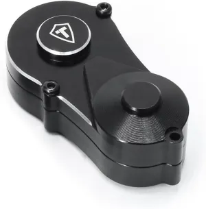 TREAL Aluminum 7075 Transmission Gearbox Protective Case Set for Losi 1/18 Mini LMT(Black)