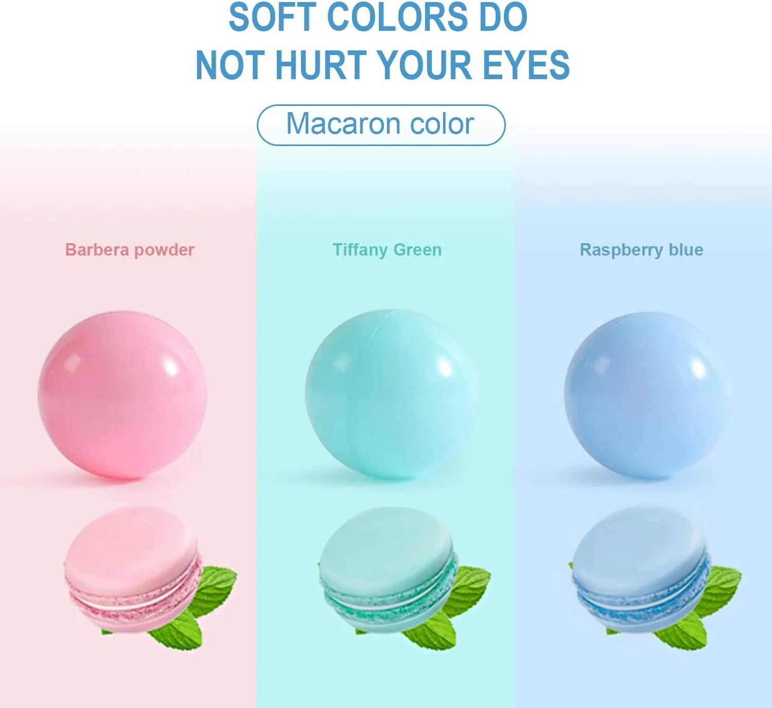 TRENDBOX 100 pcs Macaron Ball Pit Balls Plastic Balls for Ball Pit Pool Playpen Babies Kids Children Birthday Parties