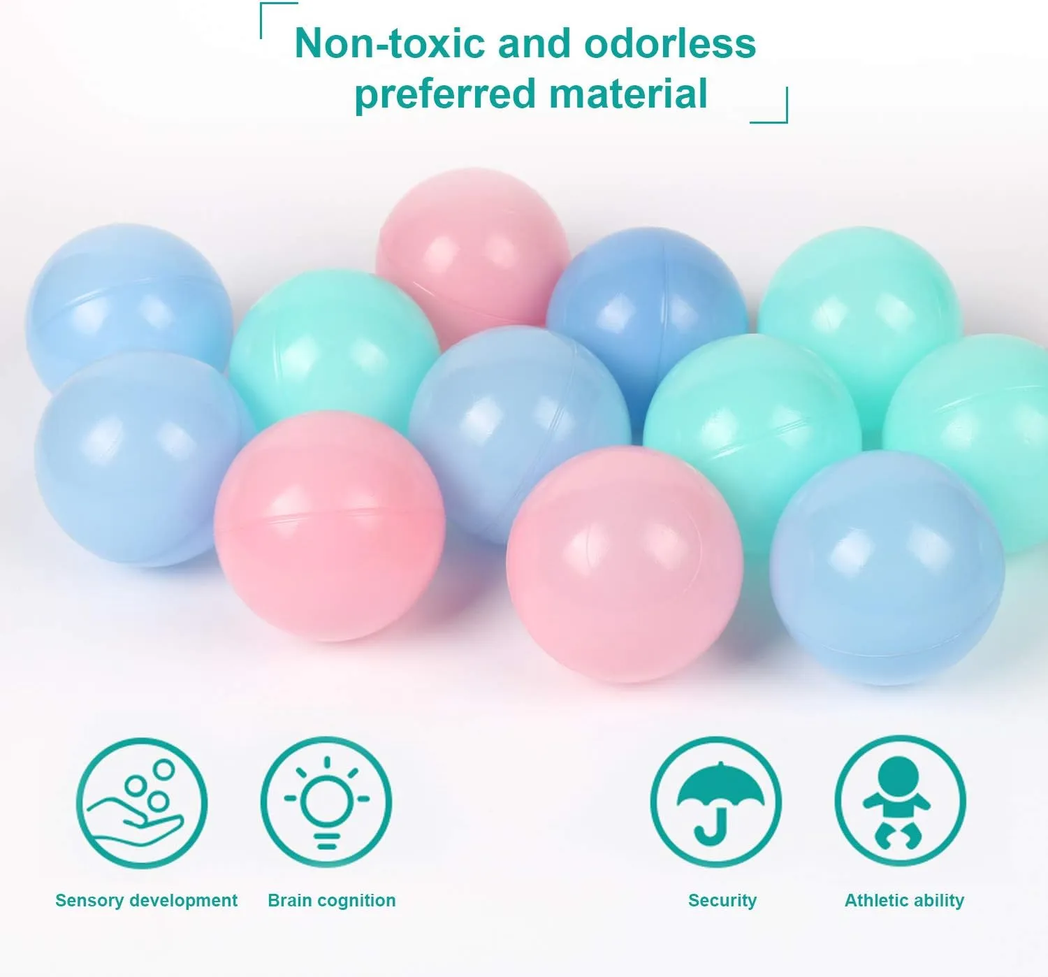 TRENDBOX 100 pcs Macaron Ball Pit Balls Plastic Balls for Ball Pit Pool Playpen Babies Kids Children Birthday Parties