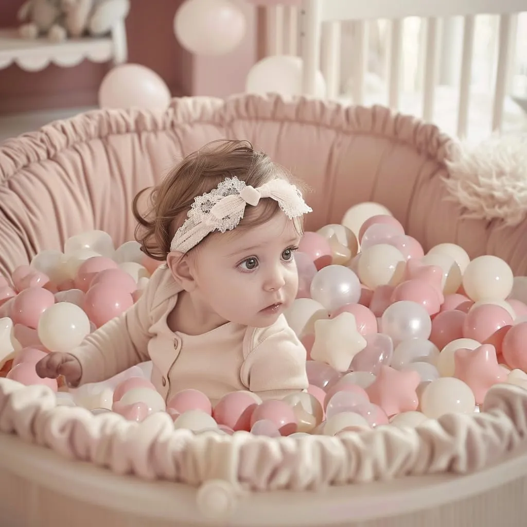 TRENDPLAY Big Star & Heart Shaped Ball Pit Balls - 200 Plastic Balls Set, Different Shapes for Toddlers,Small & Large