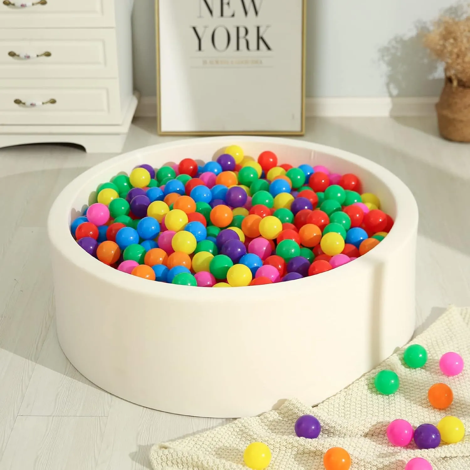 TRENDPLAY Plastic Balls for Ball Pits - Hollow Balls- Safe and Exciting Playtime - Perfect for Baby Pools, Birthday Party Decoration, 50 170 500