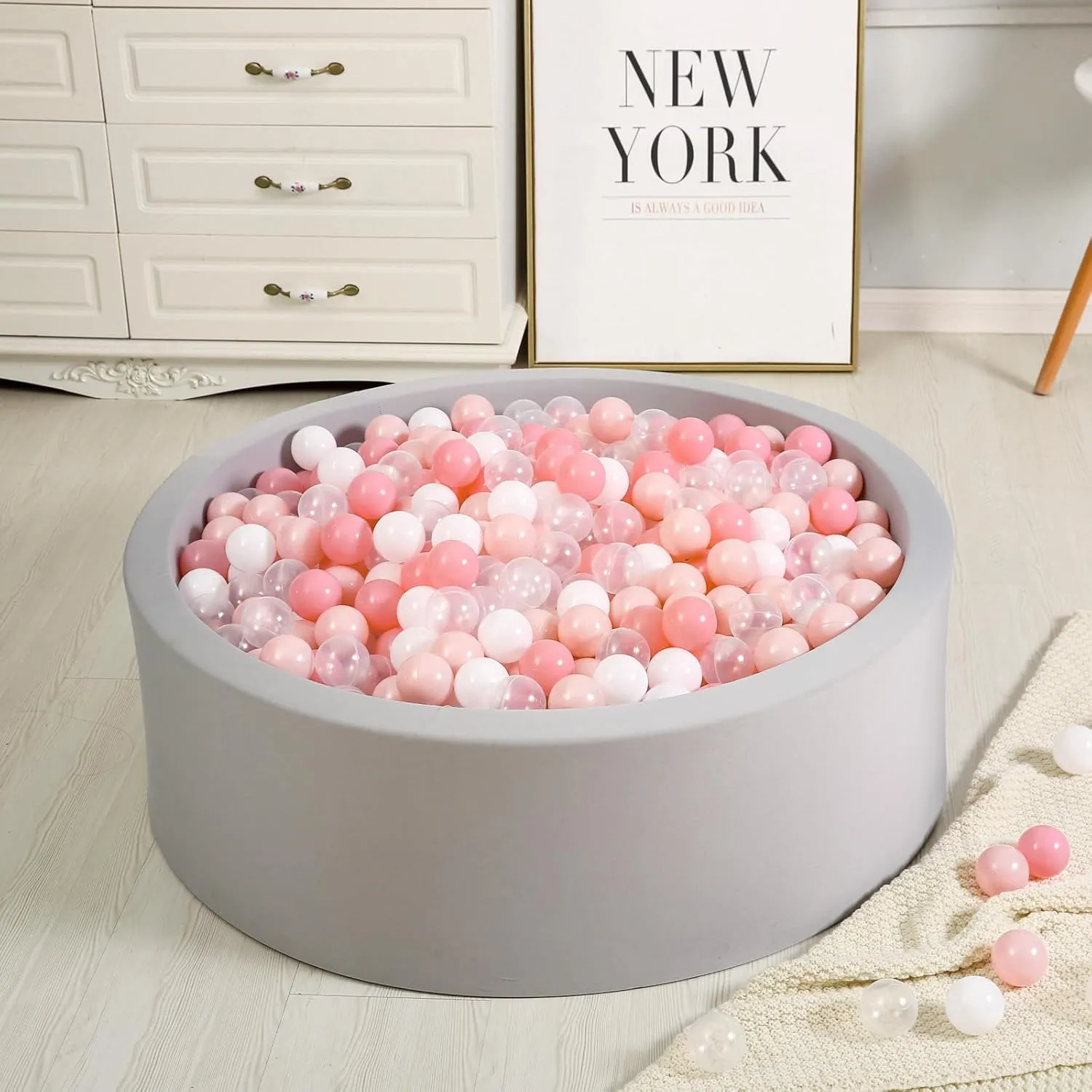 TRENDPLAY Plastic Balls for Ball Pits - Hollow Balls- Safe and Exciting Playtime - Perfect for Baby Pools, Birthday Party Decoration, 50 170 500