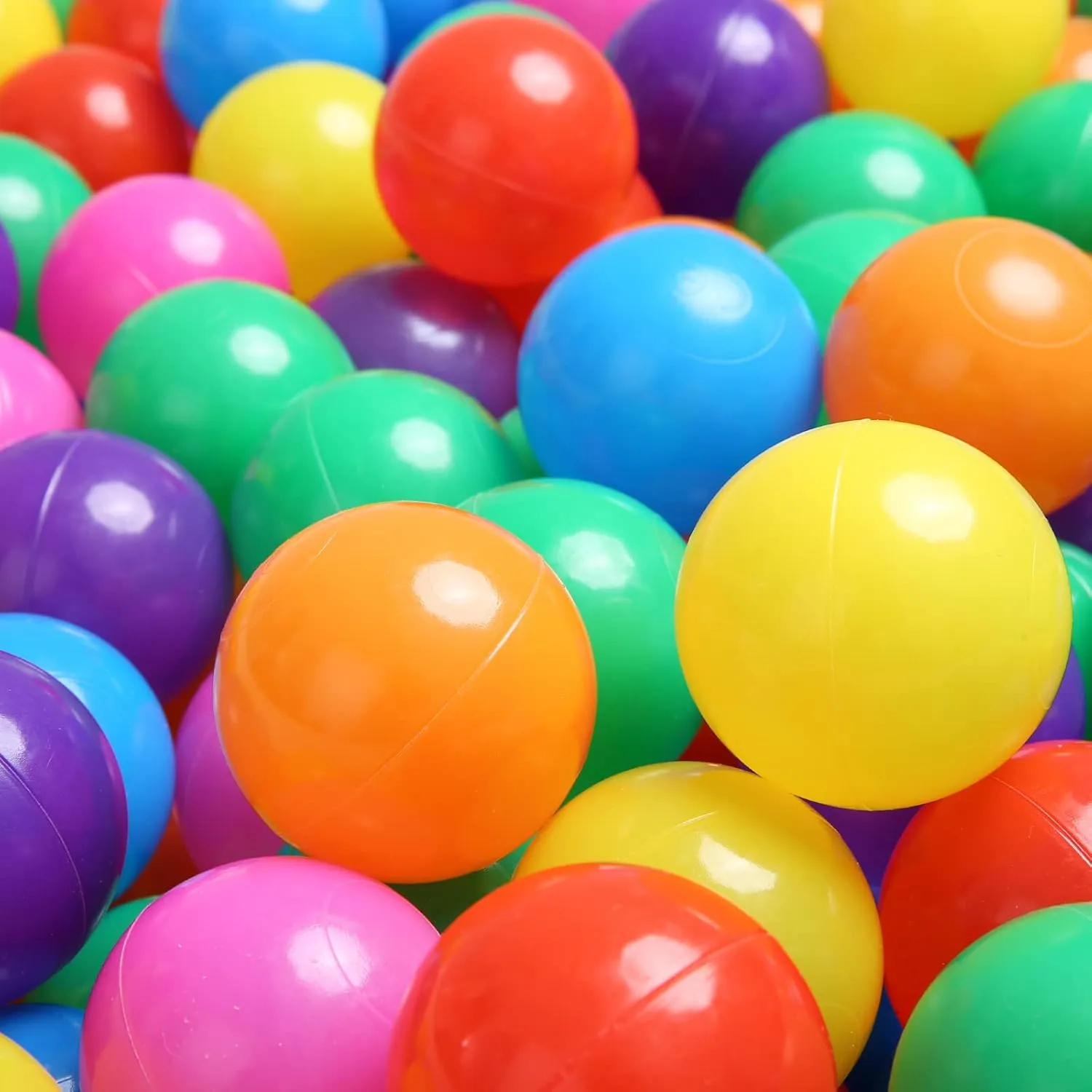TRENDPLAY Plastic Balls for Ball Pits - Hollow Balls- Safe and Exciting Playtime - Perfect for Baby Pools, Birthday Party Decoration, 50 170 500