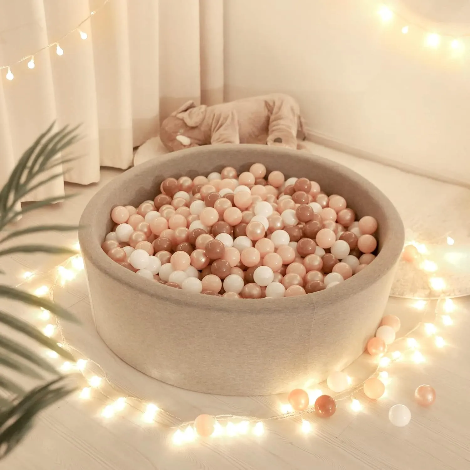 TRENDPLAY Plastic Balls for Ball Pits, Pack of 100 Hollow Balls, Perfect for Toddler Baby Pools,Party Decoration, 2.2 Inch 2.4 Inch 2.75 Inch