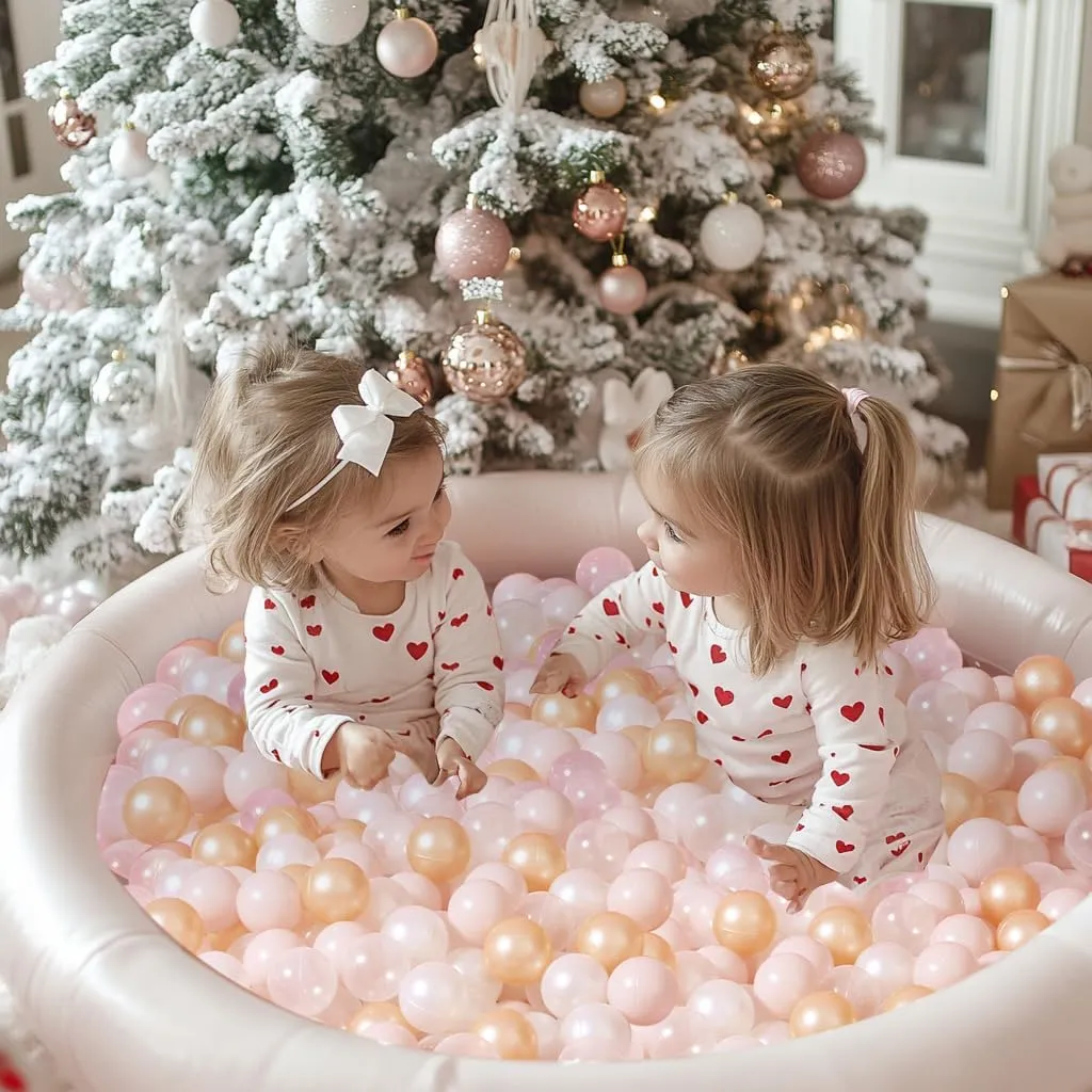 TRENDPLAY Plastic Balls for Ball Pits, Pack of 100 Hollow Balls, Perfect for Toddler Baby Pools,Party Decoration, 2.2 Inch 2.4 Inch 2.75 Inch