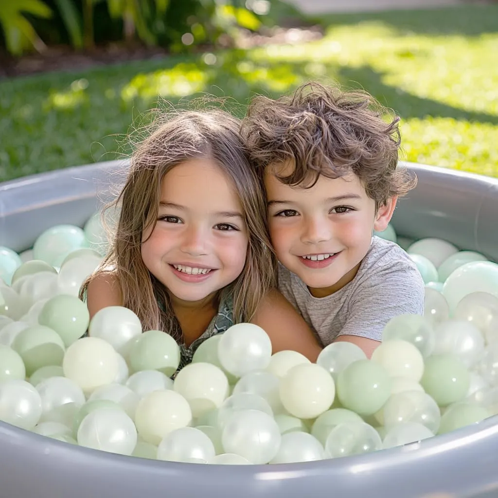 TRENDPLAY Plastic Balls for Ball Pits, Pack of 100 Hollow Balls, Perfect for Toddler Baby Pools,Party Decoration, 2.2 Inch 2.4 Inch 2.75 Inch