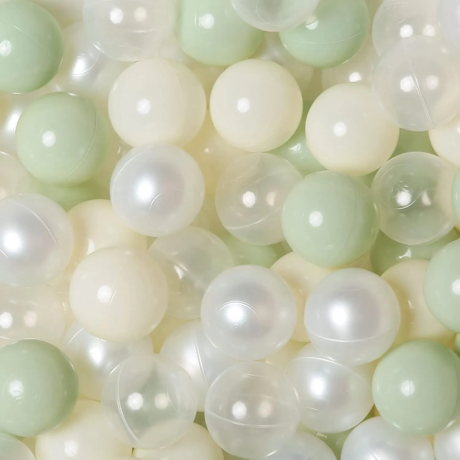TRENDPLAY Plastic Balls for Ball Pits, Pack of 100 Hollow Balls, Perfect for Toddler Baby Pools,Party Decoration, 2.2 Inch 2.4 Inch 2.75 Inch