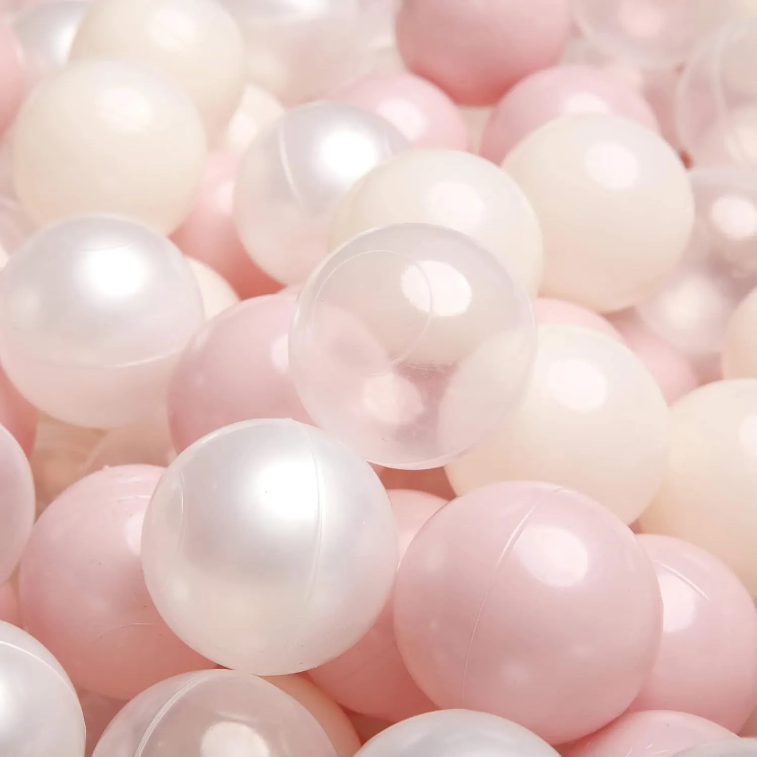 TRENDPLAY Plastic Balls for Ball Pits, Pack of 100 Hollow Balls, Perfect for Toddler Baby Pools,Party Decoration, 2.2 Inch 2.4 Inch 2.75 Inch