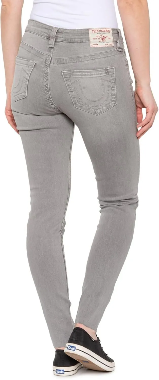 True Religion Women's Jennie Mid Rise Curvy Fit Skinny Ankle Jean