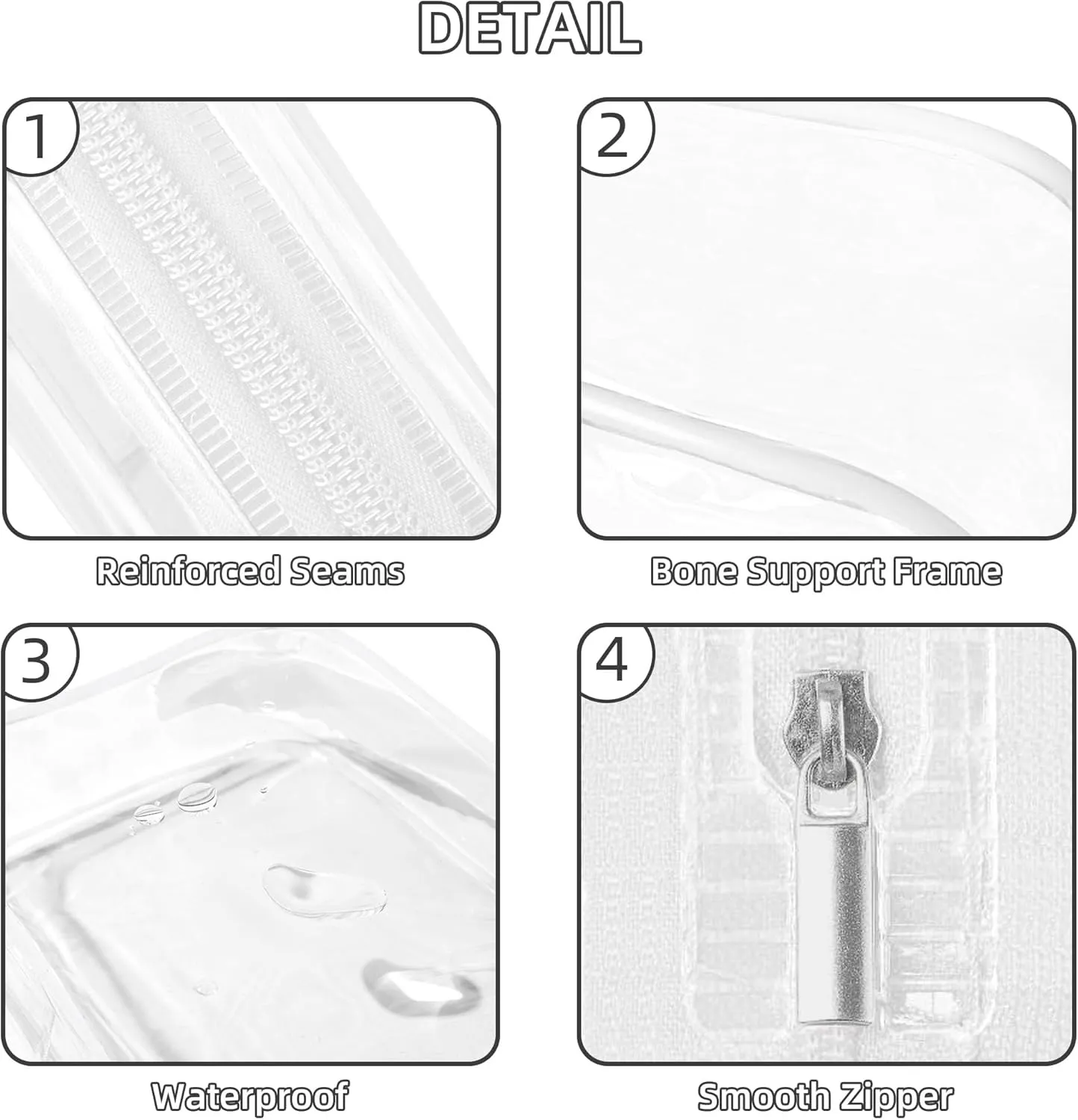 TSA Approved Toiletry Bag, Clear Travel Toiletry bag, Travel Makeup Cosmetic Bag Set for Women Men, Portable Toiletry Bag for Travel, Bathroom and Organizing (white 12 packs)