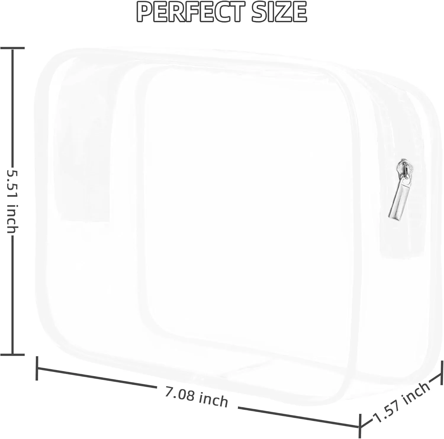 TSA Approved Toiletry Bag, Clear Travel Toiletry bag, Travel Makeup Cosmetic Bag Set for Women Men, Portable Toiletry Bag for Travel, Bathroom and Organizing (white 12 packs)