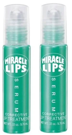 Two Pack Miracle Lips Anti-Aging Serum and Corrective Lip Action; Beauty Maintenance formula.