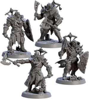 TYL Plague Knights Unpainted Miniature for War Gaming | RPG Scale Figures, Detailed Tabletop Board Game Accessories | Realistic Tabletop Miniatures (Combo of 4, 40mm)