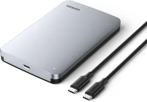 UGREEN USB C Hard Drive Enclosure for 2.5" SATA SSD HDD Aluminum USB C to SATA Adapter USB 3.1 Gen 2 Support UASP SATA III Compatible with MacBook Pro Air WD Seagate Toshiba Samsung Hitachi