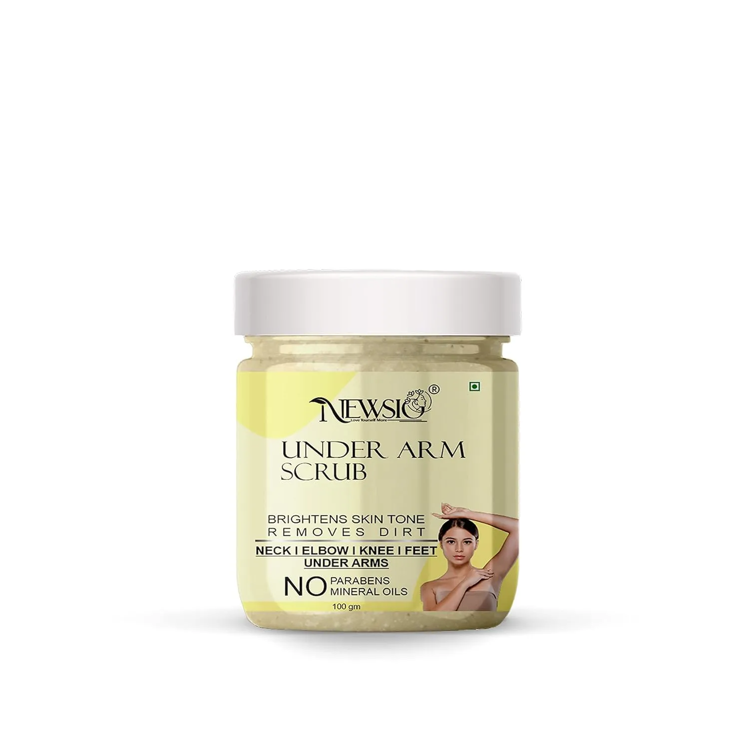 UnderArms Scrub Tan Removal Removes Dirt & Dark Spot Removal Armpit Skin Lightening Brightening For Men & Women -Underarm Enriched (Pack of 1 Jar 100 gm)