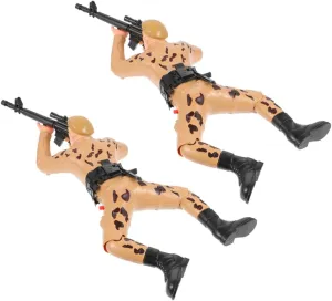 UPKOCH 2pcs Crawling Soldier for Boys Educational Army Action Figures Safe Crawling Plaything for Enhances Coordination Skills and Physical Development