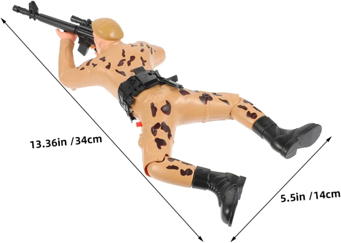UPKOCH 2pcs Crawling Soldier for Boys Educational Army Action Figures Safe Crawling Plaything for Enhances Coordination Skills and Physical Development