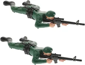 UPKOCH 2pcs Electric Crawling Soldier for Interactive Army Action Figures for Boys Skill Building Plaything Encouraging Crawling and Coordination Safe Design for Family Fun and Bonding
