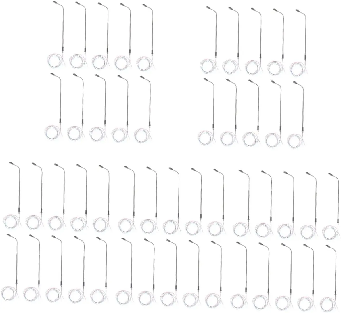 UPKOCH 5sets Model Railway Train Lamp Posts Led Model Street Lamps Set n Scale Led Railroad Lights for Decoration 10pcs*5