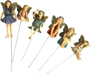 UPKOCH 6Pcs Flower Fairy Ornaments for Miniature Gardens Figurines for Home Decoration Adorable Pots Decor for Bonsai and Dollhouses