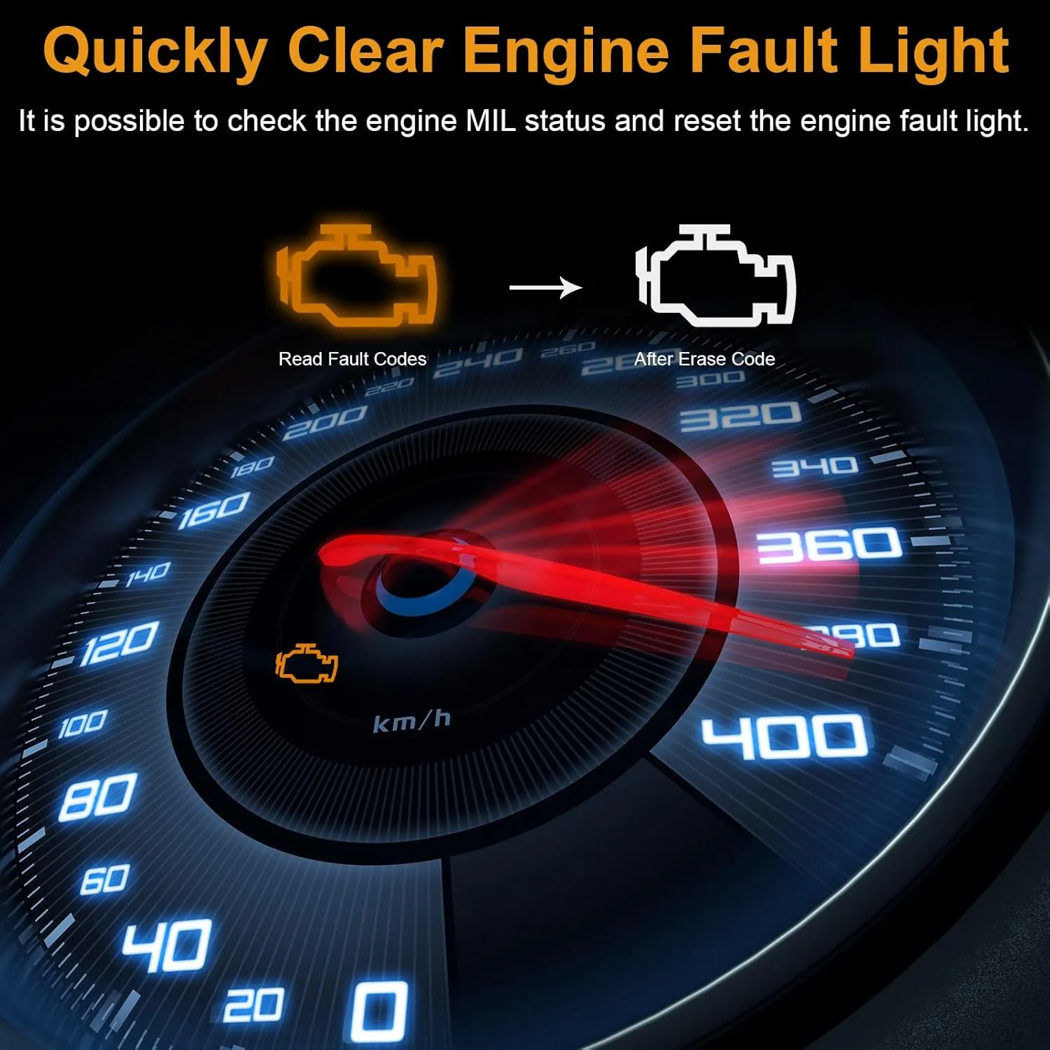 V550 OBD2-Scanner, Enhanced Car-Diagnostic-Tool Read & Clear Engine Fault Codes, CAN Scan Tool for All OBD2 Cars 1996 , 40,000 DTC, Live Data, Battery Tester (Black)